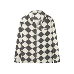 Black and White chess patterned long sleeved shirt