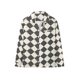 Black and White chess patterned long sleeved shirt