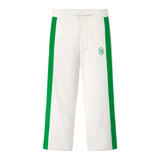 White and green corduroy track suit pants with NB embroidery