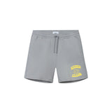 Grey sweat shorts with drawstrings and yellow Nikben Sunshine Club print
