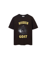 Black t-shirt with panther print.