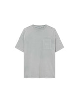 Washed grey t-shirt with breast pocket and embroidered logo.