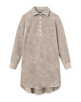 Long shirt in cashmere beige color