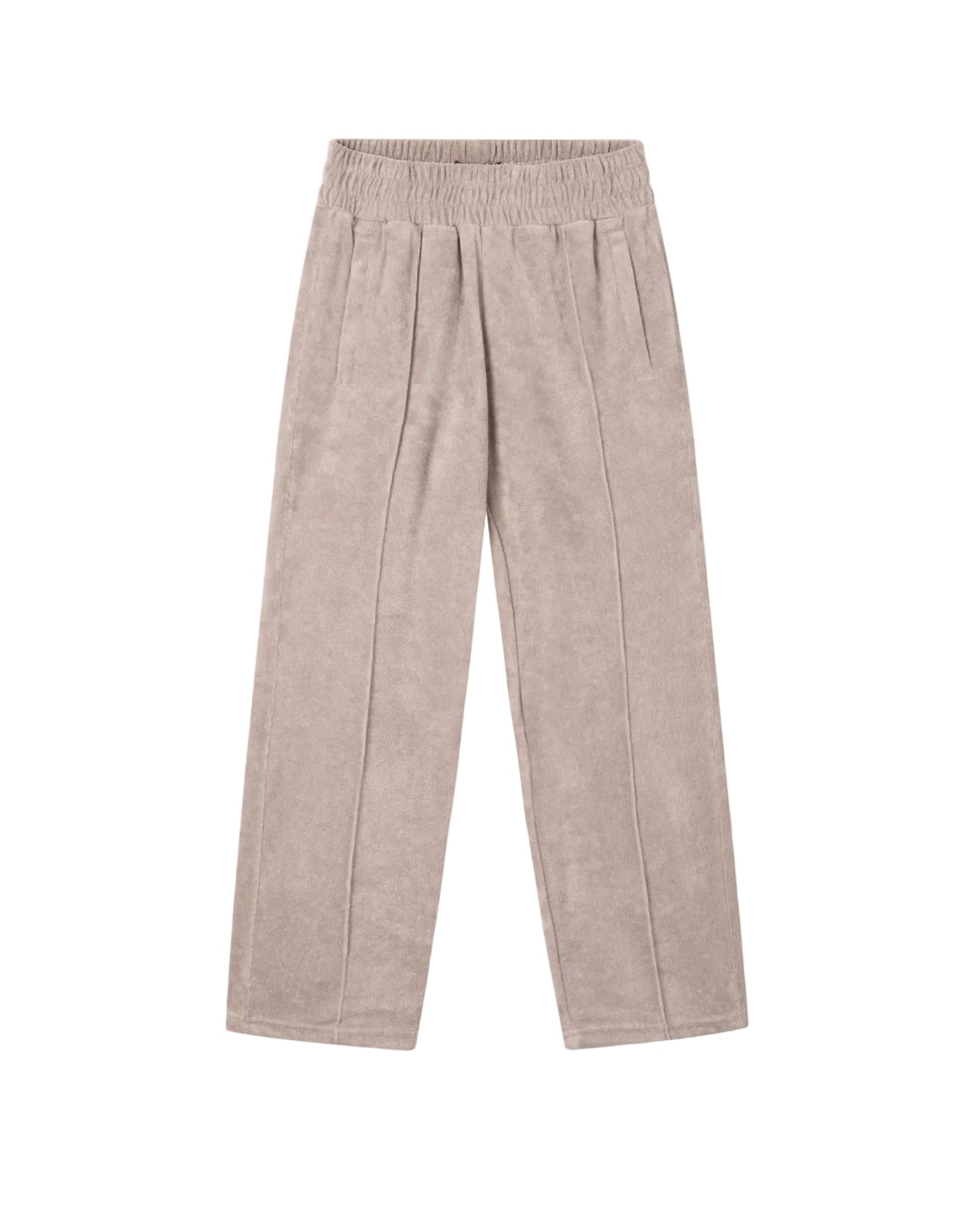Cashmere colored long pants in Terry toweling fabric