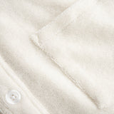Chest pocket on off white Terry toweling shirt